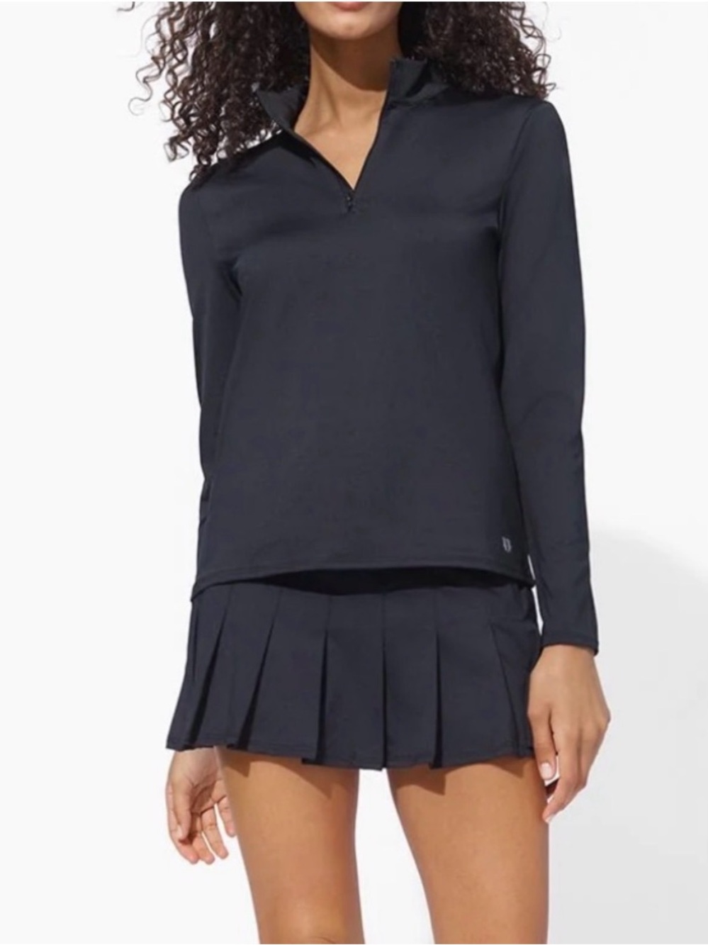 EleVen by Venus Williams Black Long Sleeve Athletic Top
